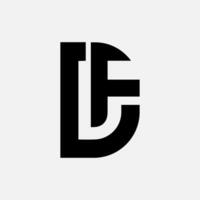 DF FD Letter Minimal Modern Initial Logo Design for Business and Brand Identity vector