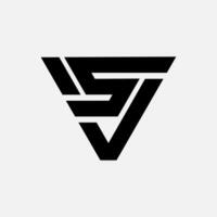 Letter SV VS Modern Triangle Initial Logo Idea vector