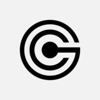CG GC Initial Minimal Logo Design vector