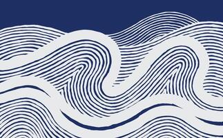 Abstract wave line pattern featuring bold curves and fine contour strokes. The hand drawn design evokes topographic flow, natural rhythm, and organic movement vector
