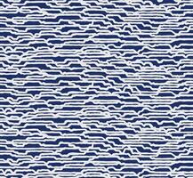 Hand drawn brush lines abstract horizontal doodle pattern, tribal and folk hand paint texture background in white and blue, simple graphic for textile, carpet vector