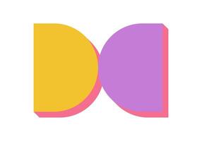 Brutalist abstract shape icon. Minimal figure with flat form. Geometric element, bold design, modern style, suitable for contemporary projects and artistic applications. vector