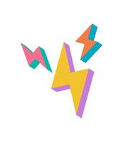 Bold abstract shape icon. Playful contemporary figure with geometric elements. Minimal style, brutalist design, and y2k influence. Perfect for modern graphic applications and unique decoration. vector