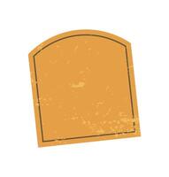 Bold abstract shape with frame. Modern icon featuring grunge texture and flat design. A brutalism element with y2k style, perfect for graphic projects and contemporary art themes. vector