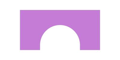 Modern abstract circle shape. Minimal flat form symbol. This graphic element highlights brutalism and y2k aesthetics, suitable for contemporary design projects and creative applications. vector