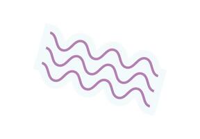Brutalist wave element sticker. Abstract shape figure. Minimal flat design, y2k aesthetic, geometric element. Perfect for modern decor or contemporary graphic projects. vector