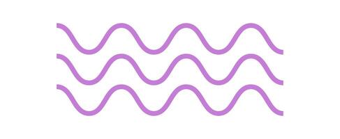 Brutalist abstract wave pattern. Modern minimal shape of lines and curves. Graphic element of brutalism, y2k style, and abstract form. Ideal for contemporary design decoration. vector