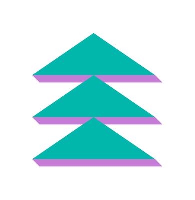 Brutalist triangle icon with bold shadow. Abstract shape as a modern element. Minimal graphic style, Y2K aesthetic, suitable for contemporary design projects.