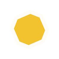 Brutalist hexagon element sticker. Abstract shape element in flat style. This modern symbol showcases a bold geometric figure, perfect for contemporary designs and minimalist projects. vector
