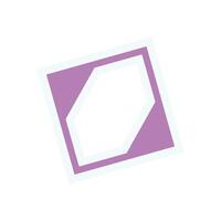 Bold abstract brutalist shape sticker. Modern figure with minimal form. This brutalist element symbolizes contemporary design, offering a unique icon in a y2k aesthetic, perfect for various graphic vector
