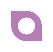 Brutalist abstract shape sticker. Bold symbol in a modern form. This unique figure features a flat curve and circle, embodying y2k aesthetic. Ideal for contemporary design projects, vector