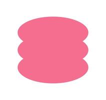 Modern abstract bubble icon. Playful shape element with minimal design. Geometric concept in flat style, perfect for contemporary graphic projects, y2k aesthetic, or brutalism applications. vector
