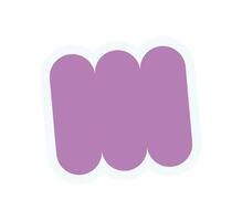 Brutalist abstract shape sticker. Modern icon with a minimal form. A bold element of brutalism, flat style, y2k aesthetic. Suitable for contemporary design projects, graphic applications, and artistic vector