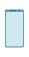 Flat smartphone template with a blank screen. Simple mobile device design featuring a digital interface. This elegant phone template offers versatile application for creative projects vector
