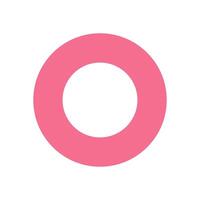 Bold minimalist circle icon. Abstract round shape element. A flat decoration in a contemporary style, ideal for modern art projects or y2k designs. This graphic symbol embodies brutalism and vector