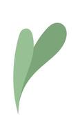 Flat symbol of a leaf presented in a cool, eco style. Minimalist representation of natures element. Simple, clean design plant icon. Ideal for environmental concepts and graphic applications vector