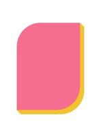 Bold abstract brutalist shape. Minimalist element with flat curve and shadow. This iconic design reflects modern brutalism and y2k aesthetics, suitable for contemporary graphic projects. vector