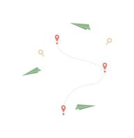 Smartphone navigation map with a flat design. User map app with clear navigation features for easy access. Mobile tool for digital communication, perfect online media. vector