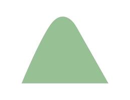 A green hill in a simple style. A serene landscape embodies the essence of nature. The vibrant green hill showcases tranquility and freshness. Ideal for natural themes, outdoor concepts, or vector