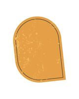 Bold abstract brutalist shape sticker. Modern grunge texture creates a striking element. This figure showcases contemporary brutalism in a unique form, perfect for y2k graphic applications. vector