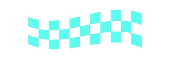 Y2K retro checker pattern. Abstract design with modern shapes. Flat aesthetic element, trendy icon of the 90s, perfect for nostalgic decoration or graphic projects. vector