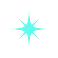 Psychedelic star badge. Modern abstract symbol with retro shape. Y2K element, flat design, trendy icon for 90s aesthetics. Ideal for decoration, logo, or poster use. vector