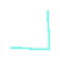 Y2K retro HUD frame. Abstract digital element with flat shape and futuristic icon. Aesthetic design for 90s inspired projects, cool decoration, or trendy posters. vector