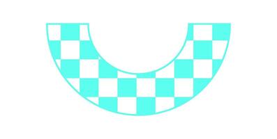 Y2K retro checker pattern. Flat abstract design with geometric shapes. Cool visual element, nostalgic 90s aesthetic, perfect for streetwear and decorative uses. vector