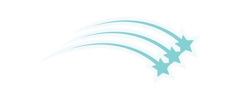 Y2K retro star sticker. Abstract Comet cosmic shape with a glow effect. This aesthetic design features a nostalgic 90s vibe, ideal for trendy decorations or unique collections. vector