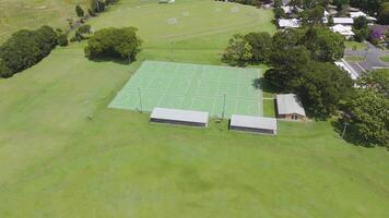 Drone captures sports fields and surrounding area video