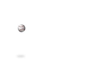 A baseball moves dynamically across a white background, showcasing smooth transitions and realistic motion over 11 seconds video