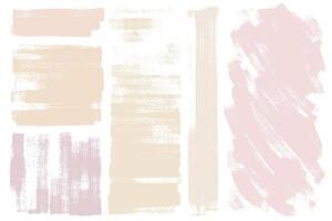 Brush strokes . Set of text boxes. Paintbrush collection. Nude colors artistic design elements. Painted rectangular shapes as brush backgrounds. vector