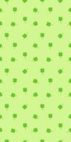 Lucky Four leaf green clovers, App vertical banner background vector
