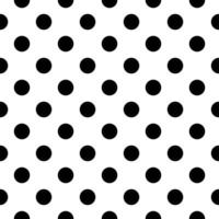 Seamless Black and White Polka Dot Pattern, Classic Decorative Texture vector