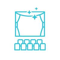 Theater icon. Isolated on white background vector