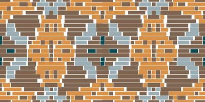 Ethnic Decoration Abstract Geometric Pattern With Stripes Linesfolk Embroidery, Aztec Geometric Ornament Print. Design for Carpet, Wallpaper, Clothing, Wrapping, Fabric vector