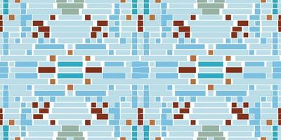 Fabric Design Arabic Carpet Patternfolk Embroidery, Aztec Geometric Ornament Print. Design for Carpet, Wallpaper, Clothing, Wrapping, Fabric vector