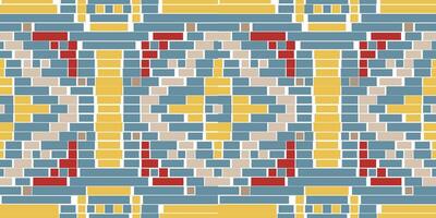 Antique Philippine Ethnic Patternfolk Embroidery, Aztec Geometric Ornament Print. Design for Carpet, Wallpaper, Clothing, Wrapping, Fabric vector