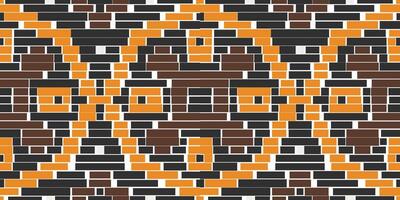 Sari Border Ikat Pattern Curtainsfolk Embroidery, Aztec Geometric Ornament Print. Design for Carpet, Wallpaper, Clothing, Wrapping, Fabric vector