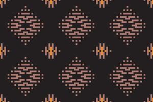 Endless Uzbek Ikat Patternfolk Embroidery, Aztec Geometric Ornament Print. Design for Carpet, Wallpaper, Clothing, Wrapping, Fabric vector
