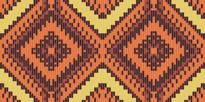 Pixel Art Ethnic Pattern Designfolk Embroidery, Aztec Geometric Ornament Print. Design for Carpet, Wallpaper, Clothing, Wrapping, Fabric vector