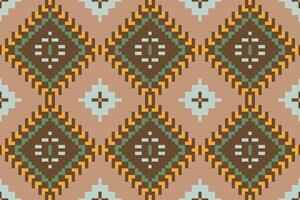 Motif Geometric Patterns Drawingfolk Embroidery, Aztec Geometric Ornament Print. Design for Carpet, Wallpaper, Clothing, Wrapping, Fabric vector