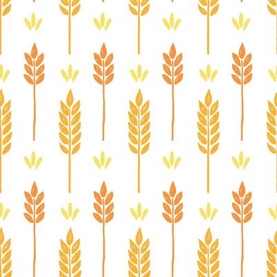 Wheat brush texture seamless pattern background. Hand drawn crayon brush abstract floral wheat seamless pattern. Floral abstract grunge hand drawn background