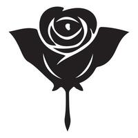 Rose Silhouettes with cute cartoon style and flying design elements vector
