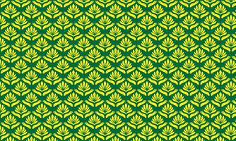 Leaf pattern with green yellow and golden foliage in vintage decorative style vector