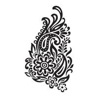 Abstract floral ornament with decorative swirls and vintage style elements vector