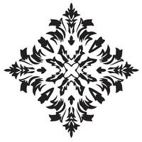 Abstract floral ornament design with vintage decorative elements and tribal art style vector
