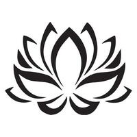 Abstract lotus flower illustration with decorative floral design elements vector
