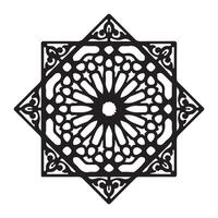Celtic round islamic ornamental with floral mandala design and vintage decorative pattern vector