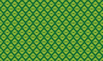 Green leaf pattern with vintage ornamental design vector